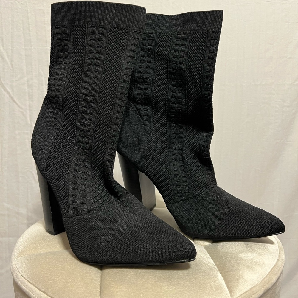 Shoe Dazzle | Black Sock Booties